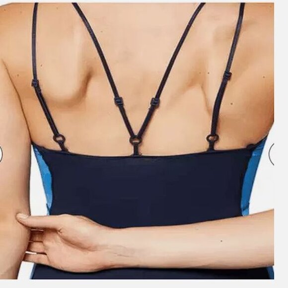 Four Laps Navy Blue Elevate One-Piece Training Jumpsuit Size Large- NWT - Picture 4 of 4